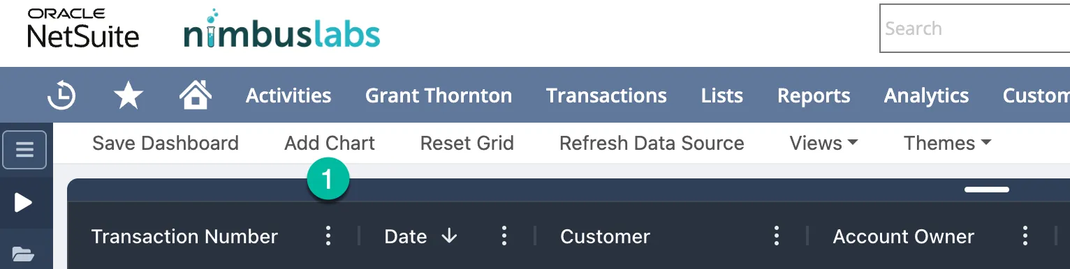 Add a chart to the dashboard