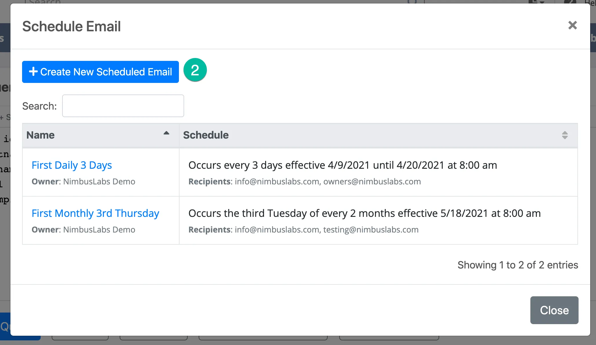 Schedule Step 2